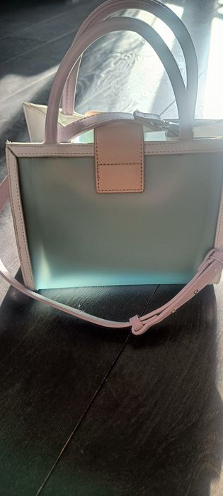 Kolorowa torebka listonoszka półprzezroczysta