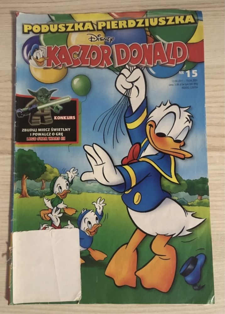 Gazetka Komiks Kaczor Donald numer 15/2001 Disney Unikat Vintage