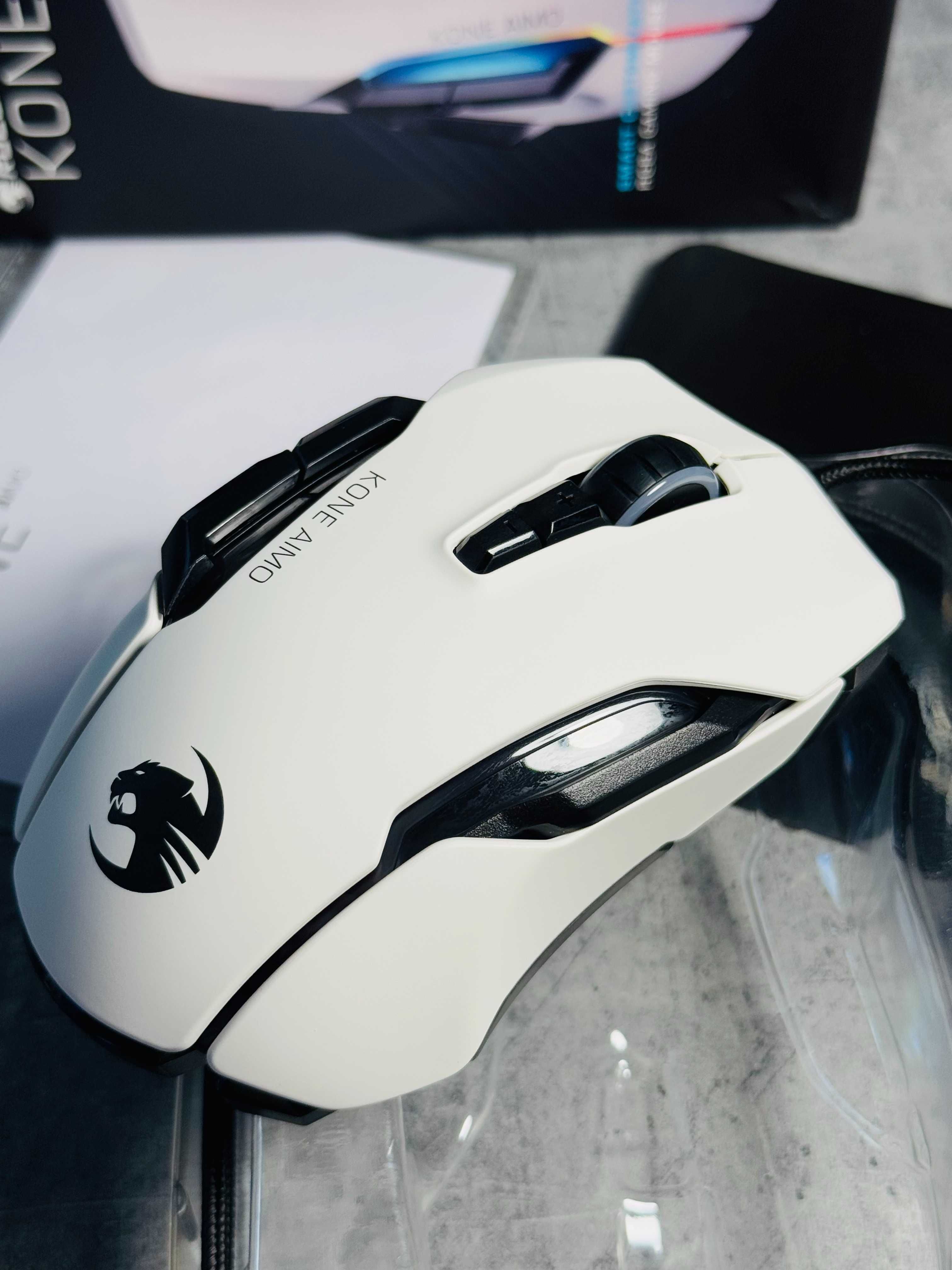 Roccat Kone AIMO – mysz gamingowa z podświetleniem RGB (biała)