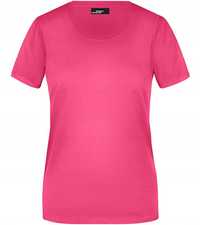 James & Nicholson bluzka t-shirt bawełna różowa S