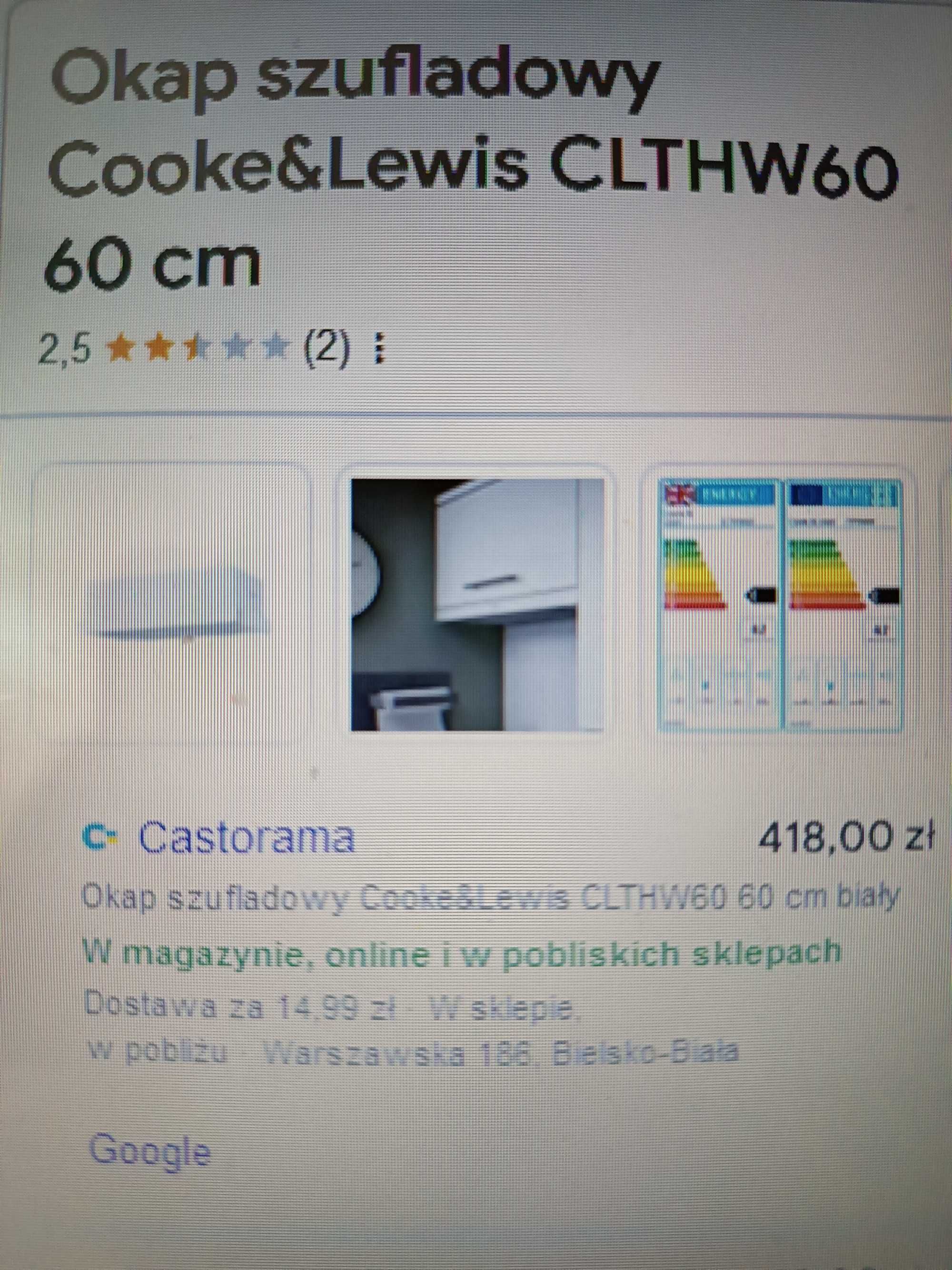 Okap kuchenny szufladowy CLTHW60