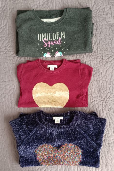 Bluza sweter Primark 110/116 zestaw na dziewczynkę