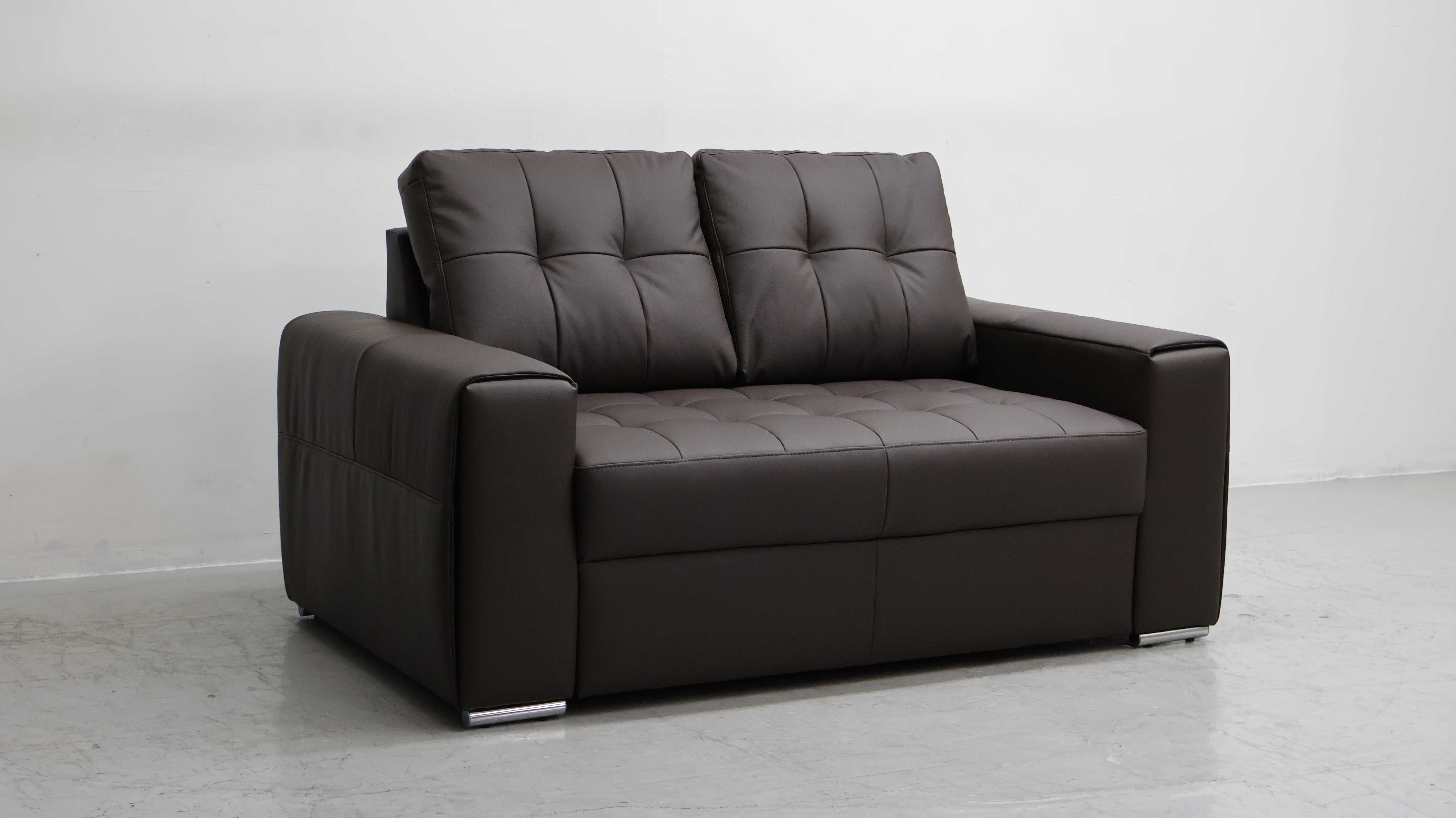 2 osobowa sofa, kanapa, brązowa SKÓRA naturalna 1006 skóra
