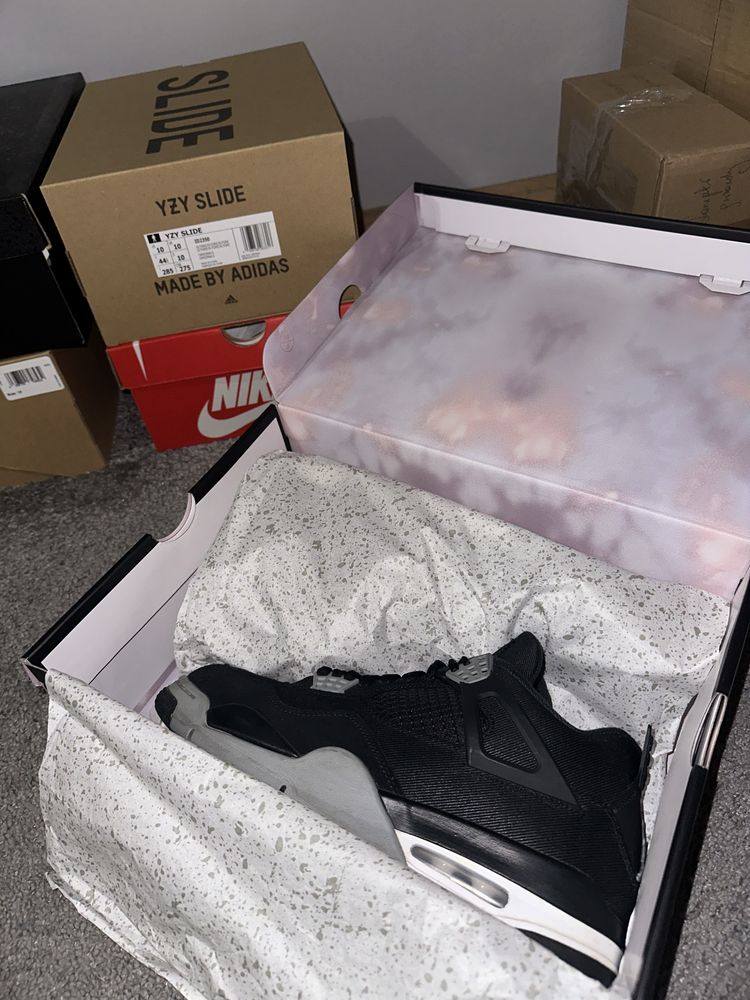 Air Jordan 4 Black Canvas roz. 44 - 10 US