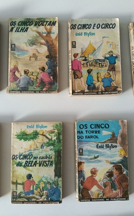 Livros "Os Cinco" Edição Antiga, Enid Blyton