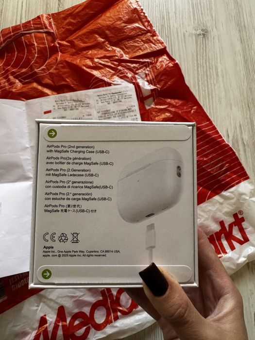 Nowe Apple AirPods Pro 2 z paragonem