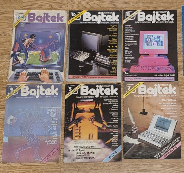 Magazyny komputerowe Bajtek stare gazety