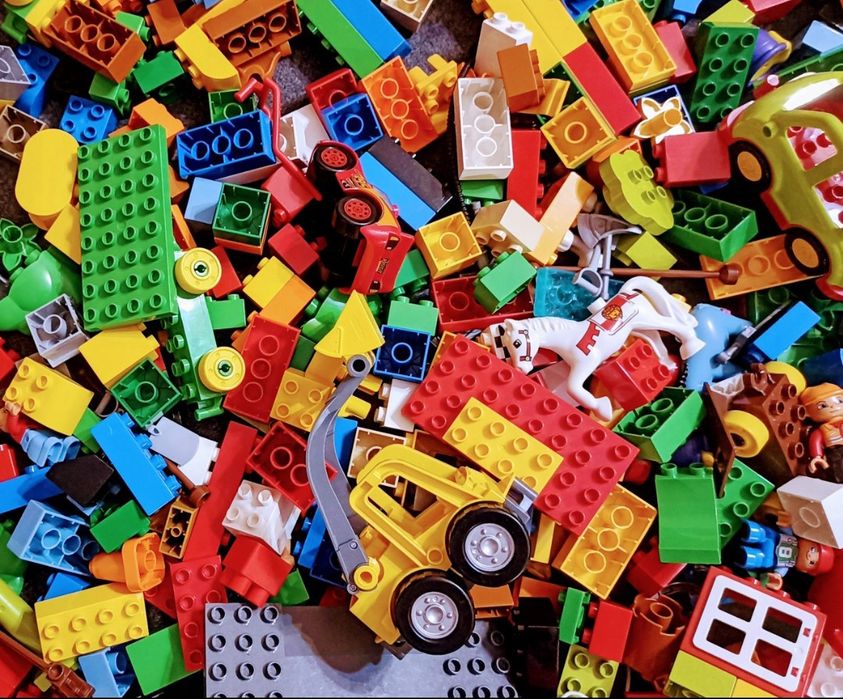 LEGO Duplo oryginalne klocki mix pojazdy figurki zwierzęta 2 kg
