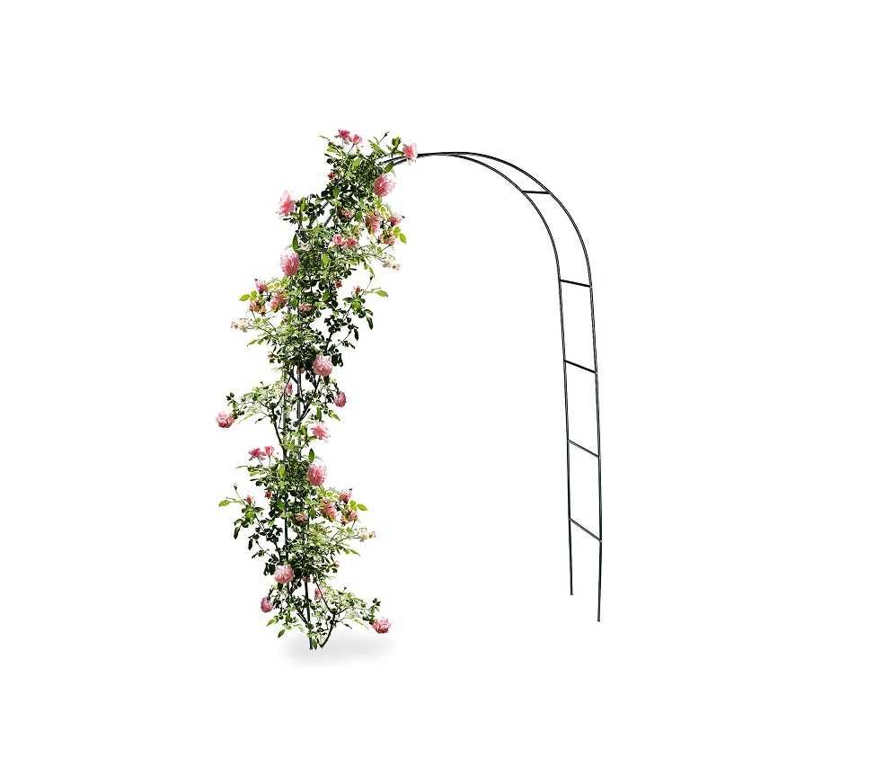 арка Металева для троянд Relaxdays, підтримка росту рослин, 240 x 140