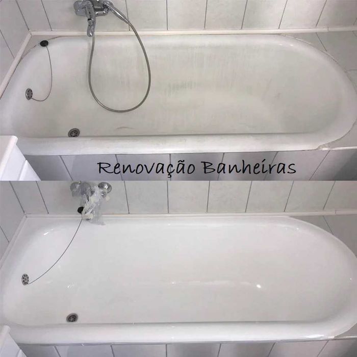 Banheira ficará como nova por apenas 350€ - fazemos PINTURA Banheiras