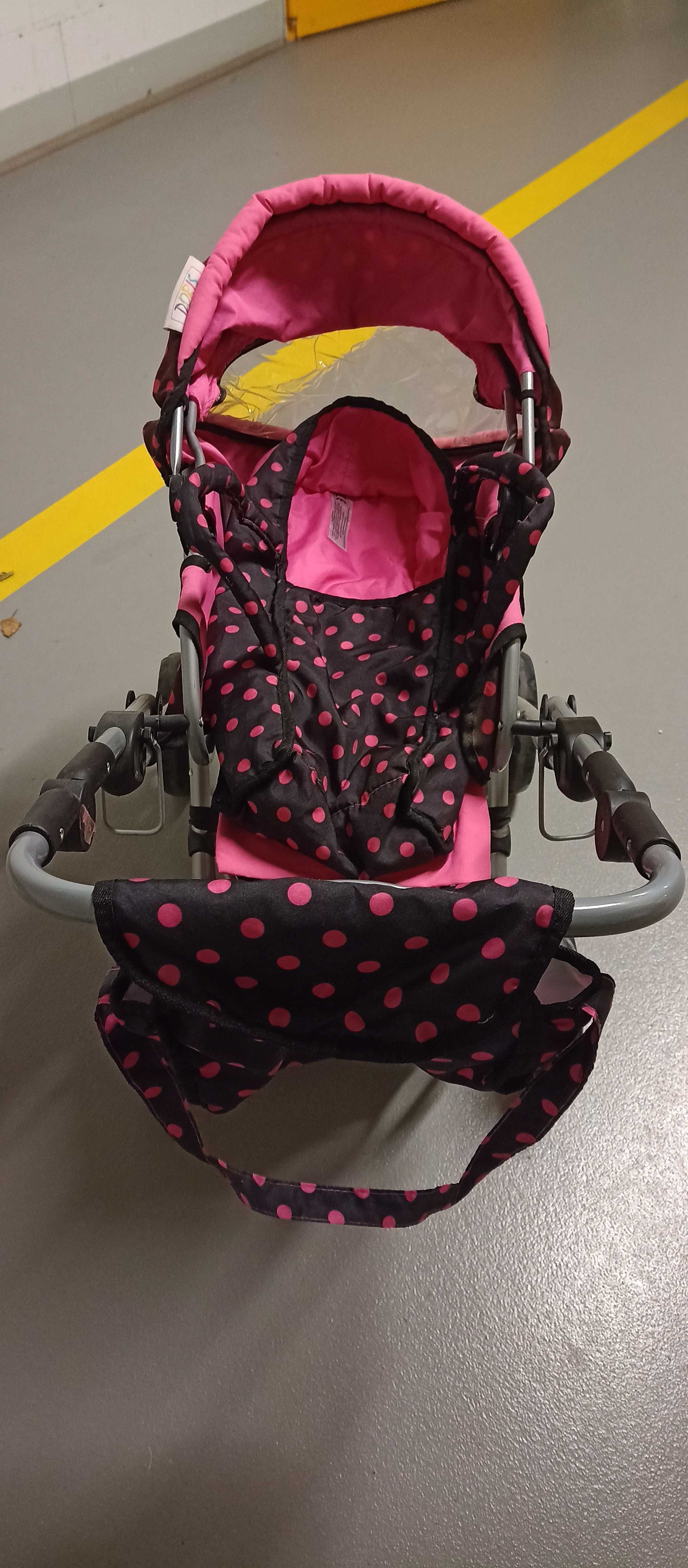 Wózek Lean Toys dla lalek Alice ze śpiworkiem i torbą