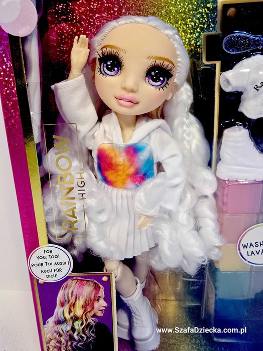 RAINBOW HIGH - Watercolor & Create - Lalka DIY  Purple Fioletowe Oczy