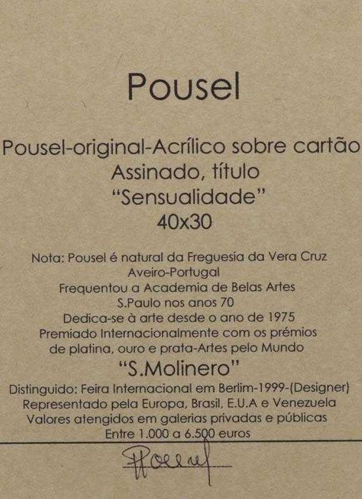 Quadro pintura acrilico sobre cartão de Pousel