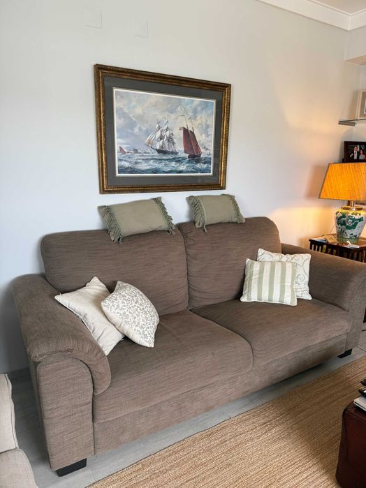 Sofá castanho 3 Lugares - Motivo: Mudança de casa