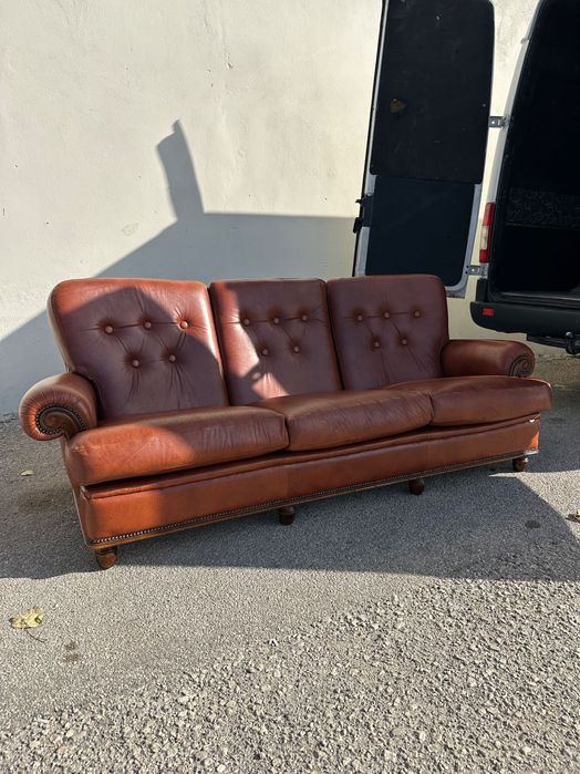 Шкіряний ВІНТАЖНИЙ Диван!!