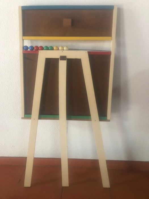 Quadro cavalete de ardósia vintage para crianças - Fabrima