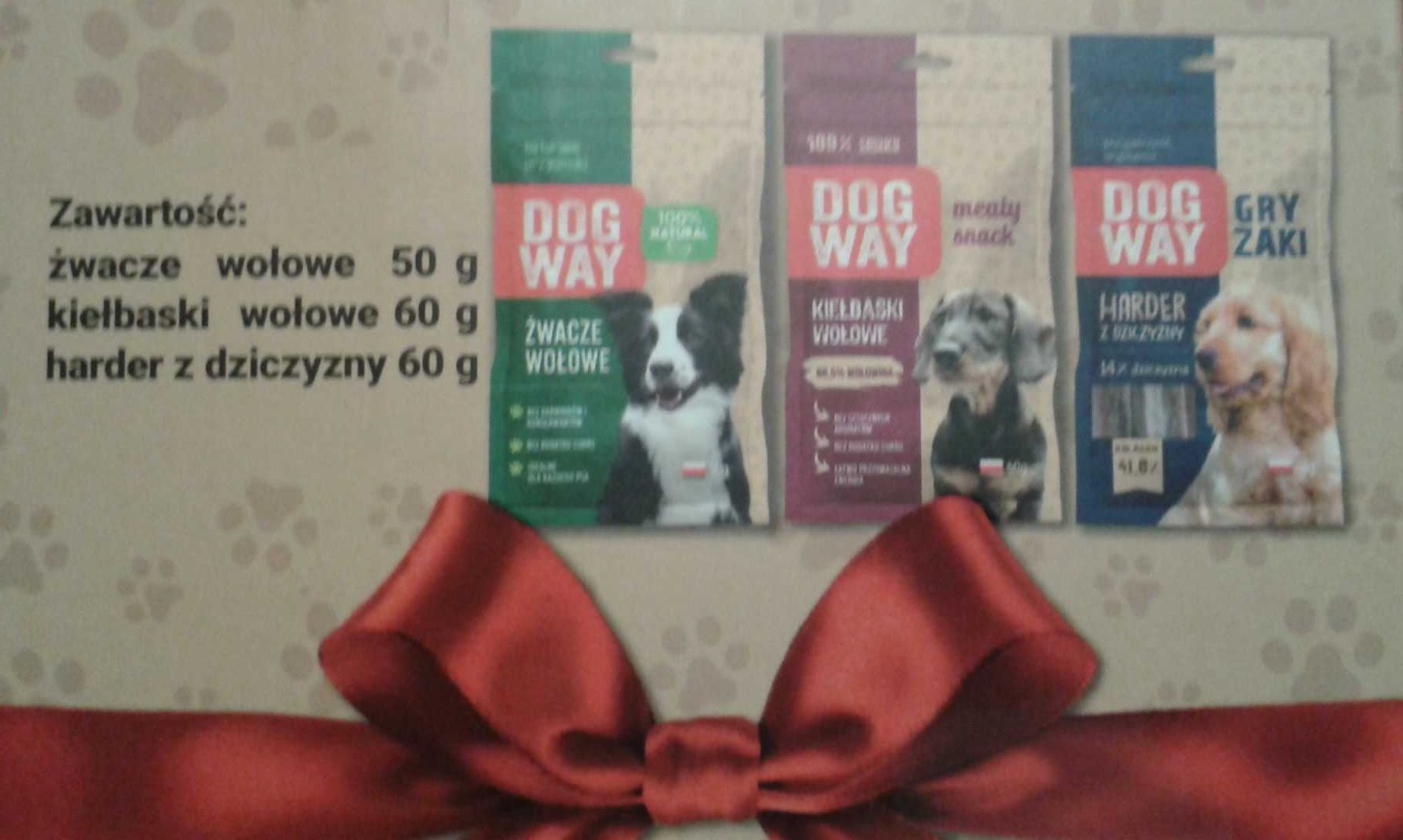 DOGWAY Przysmaki dla psa zestaw: Żwacze, Kiełbaski, Harder z dziczyzny