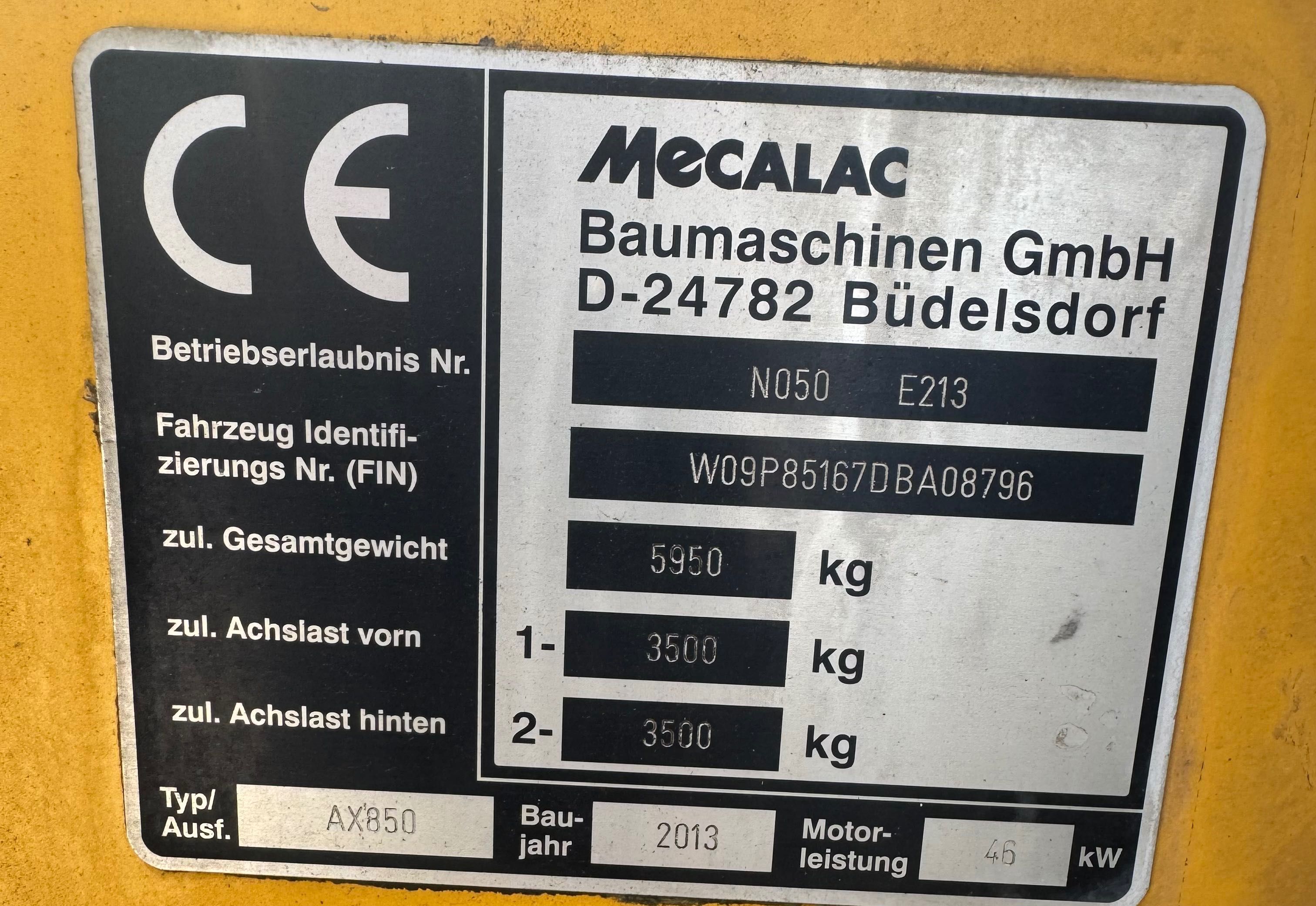 Mecalac  ładowarka AX 850