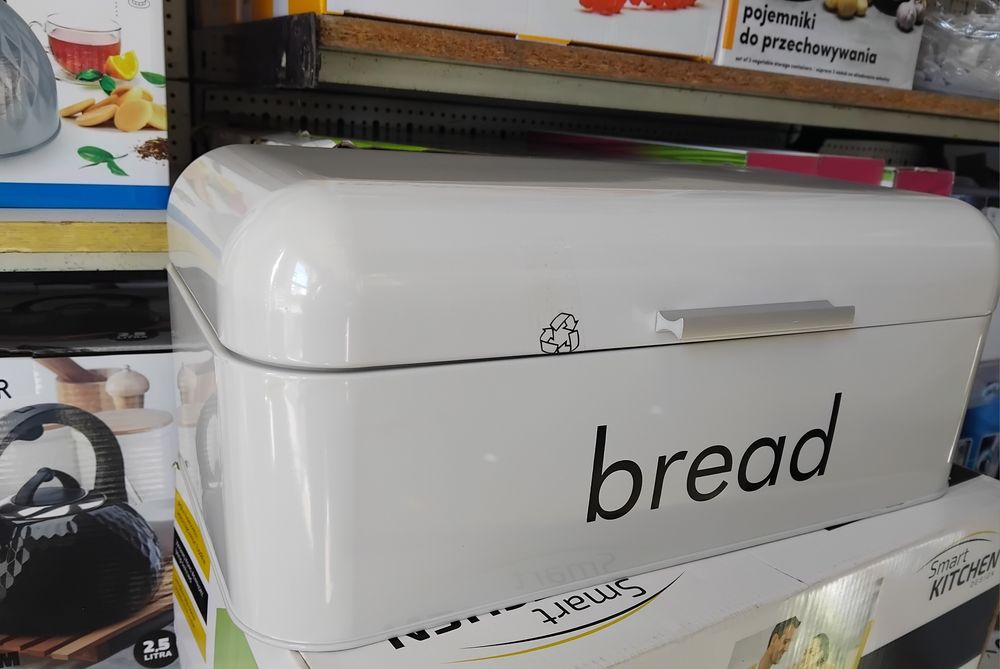 Nowy chlebak biały napis Bread wyprzedaż