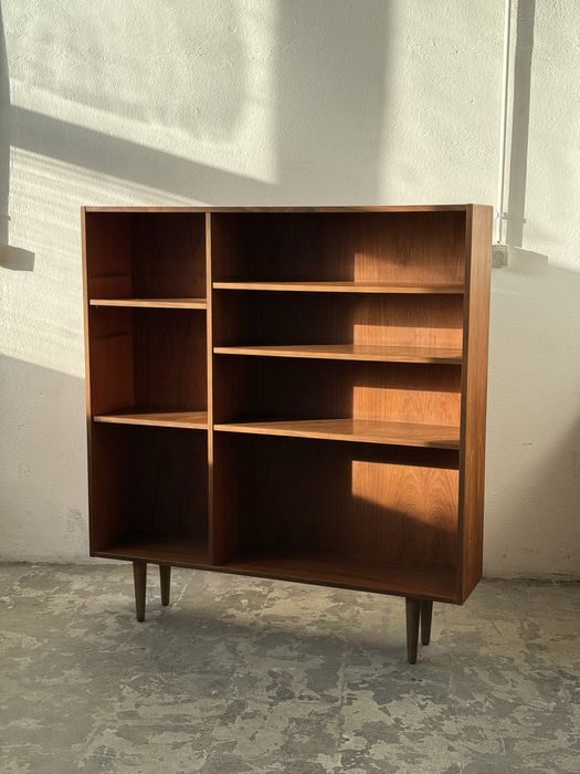 Regał tekowy Dania teak vintage modern drewniany