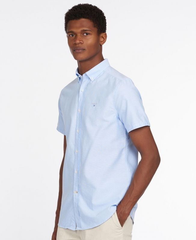 Сорочка (рубашка) Barbour Oxford 3 Short Sleeved Tailored Shirt Blue