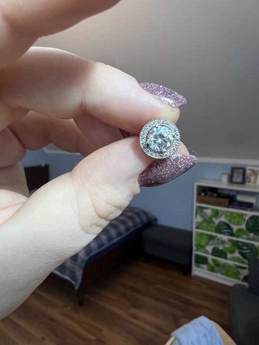 Zestaw biżuteria kolczyki pierścionek srebro 925