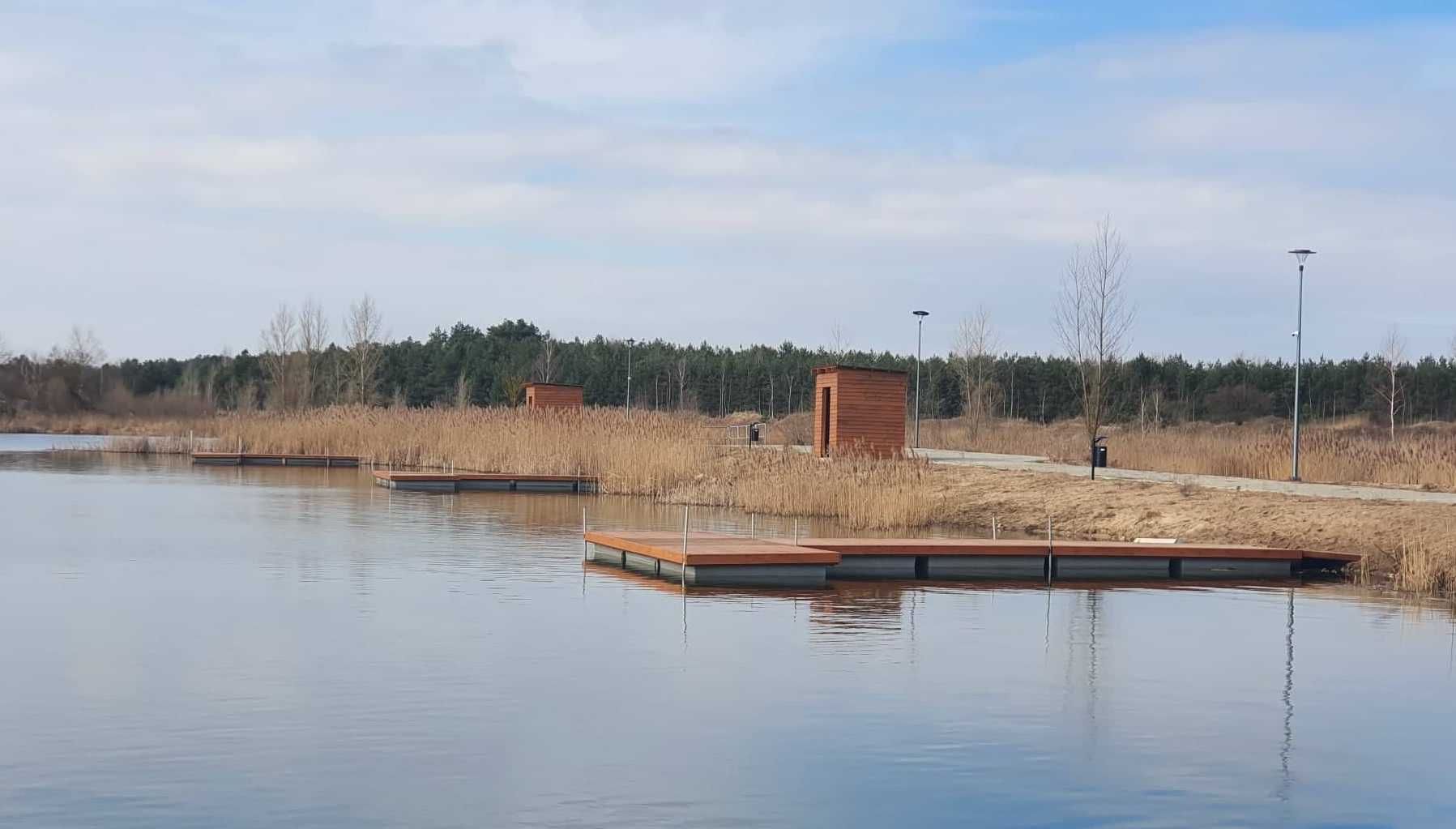 Pomost Pomosty Pływający Pływające Domek Działka nad jeziorem