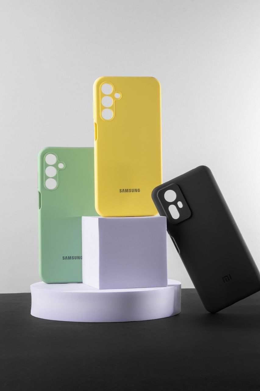 Силіконовий чохол з мікрофіброю Samsung A15 AAA LOGO із захистом камер