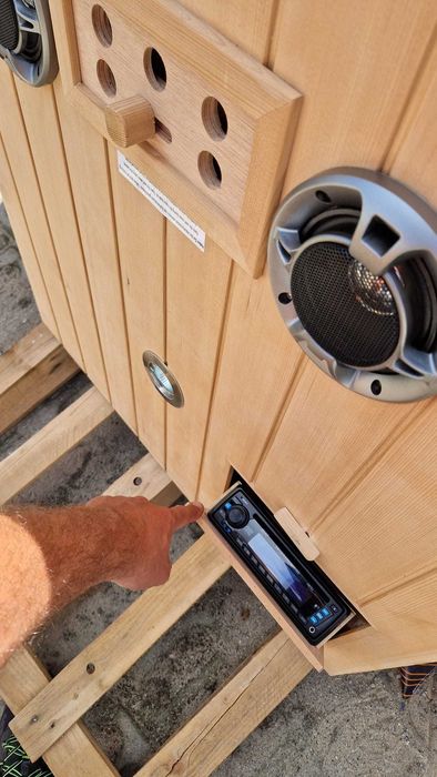 Sauna infrarot infrared kabina na podczerwień radio głośniki dotykowa