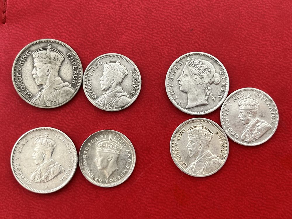 Срібні монети колоній Великобрітаніі