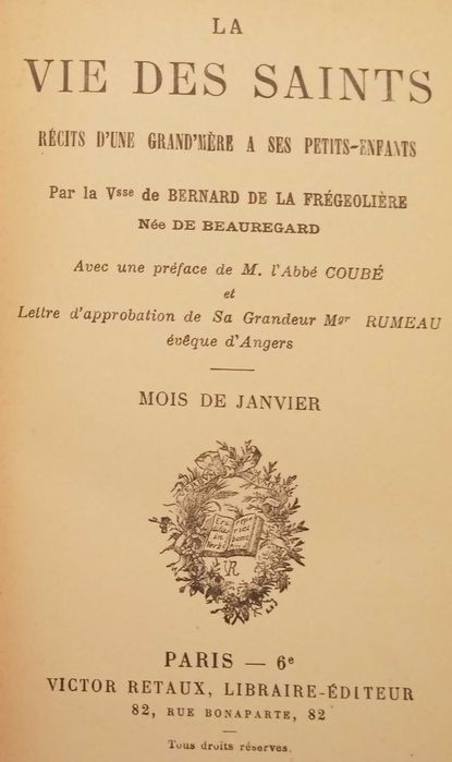 Livros Antigos La Vie Des Saints 1906 Antiguidade Edição Unica