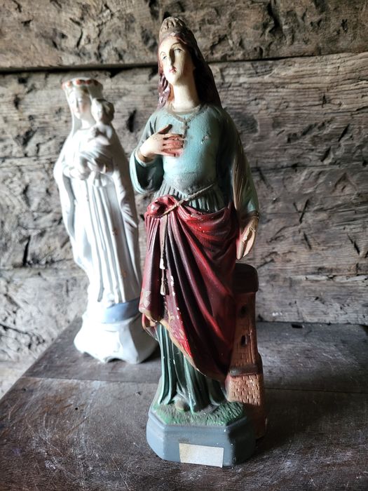 Święta Barbara stara figurka