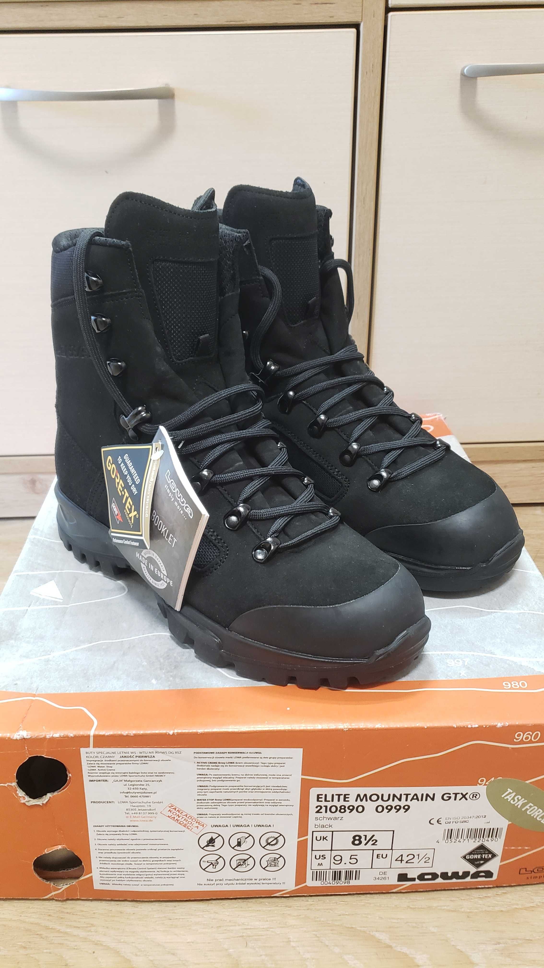 Тактические ботинки LOWA Elite Mountain GTX TF, разм: 42,5; 44.