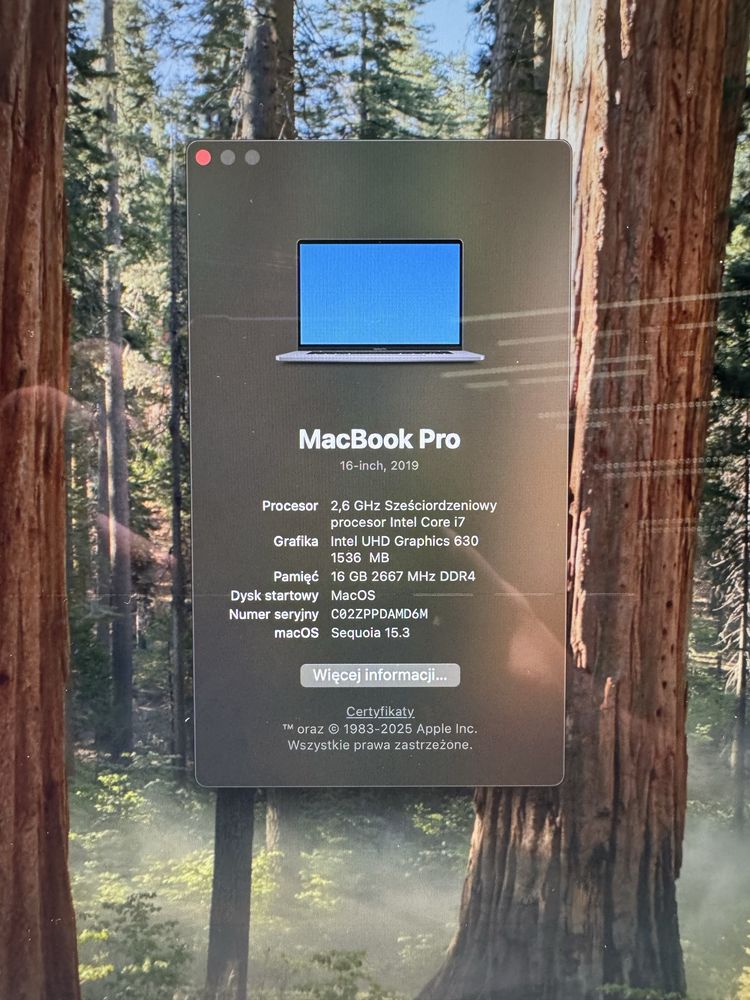 Apple MacBook Pro 2019 Space Gray A2141 i7 16gb 512gb 476 cykli