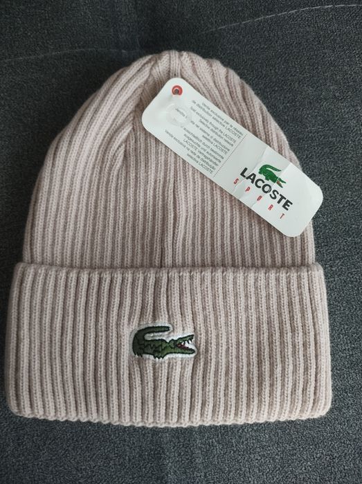 Czapka damska pudrowy róż