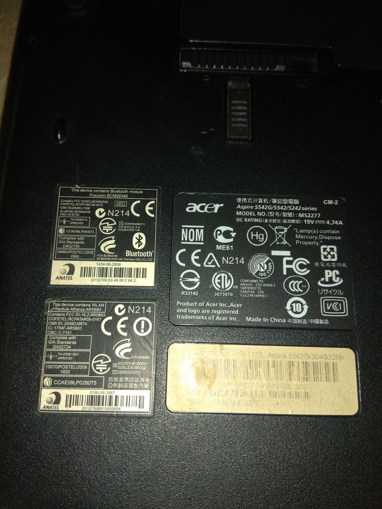 Acer aspire 5542g