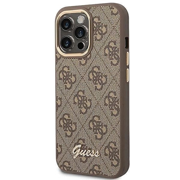 Etui Guess 4g Vintage Gold Logo na iPhone 14 Pro - brązowe