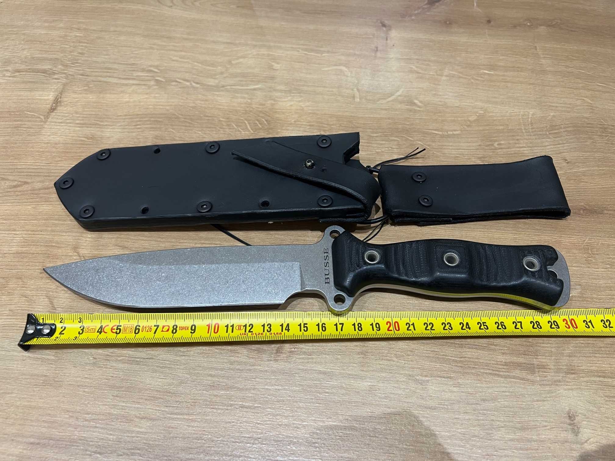 Nóż Busse Team Gemini Nano INFI + skóra