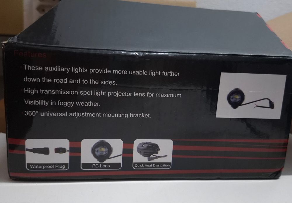 Farol Led auxiliar moto