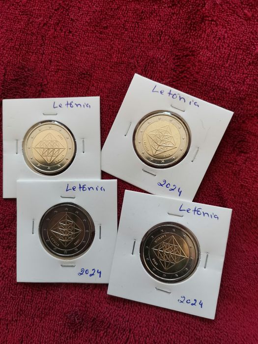 Moeda UNC comemorativa de 2€ - Letônia 2024