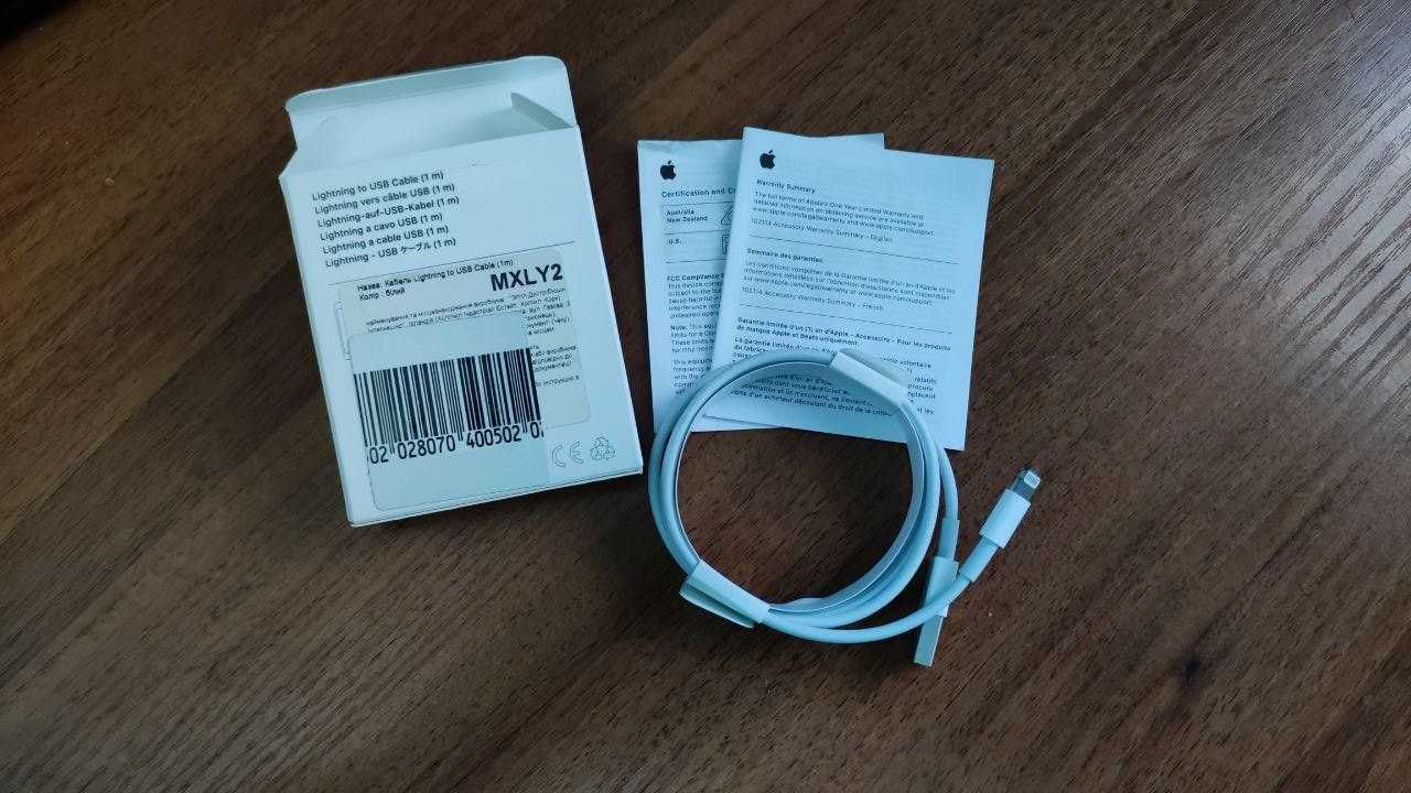 Кабель Apple Lightning to USB 1 м новий