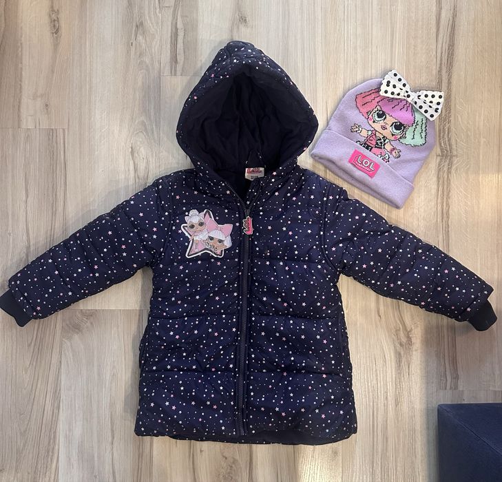 Kurtka czapka smyk 122 128 LOL