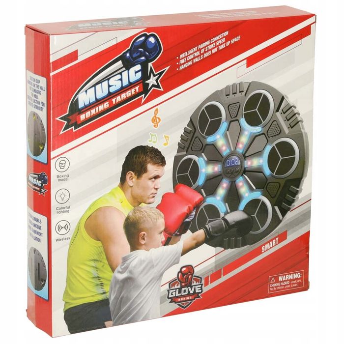 Tarcza Bokserska Dla Dzieci Na Ścianę Trenażer Bluetooth Led Licznik