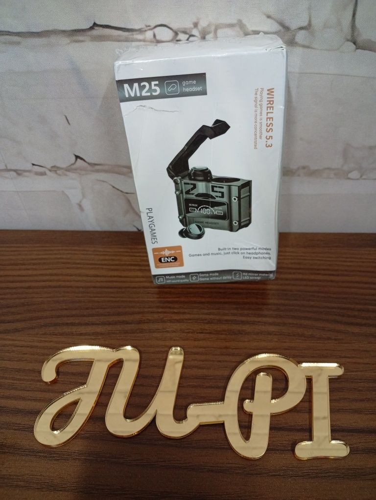 Słuchawki bezprzewodowe douszne bluetooth typ-c m25 game headset