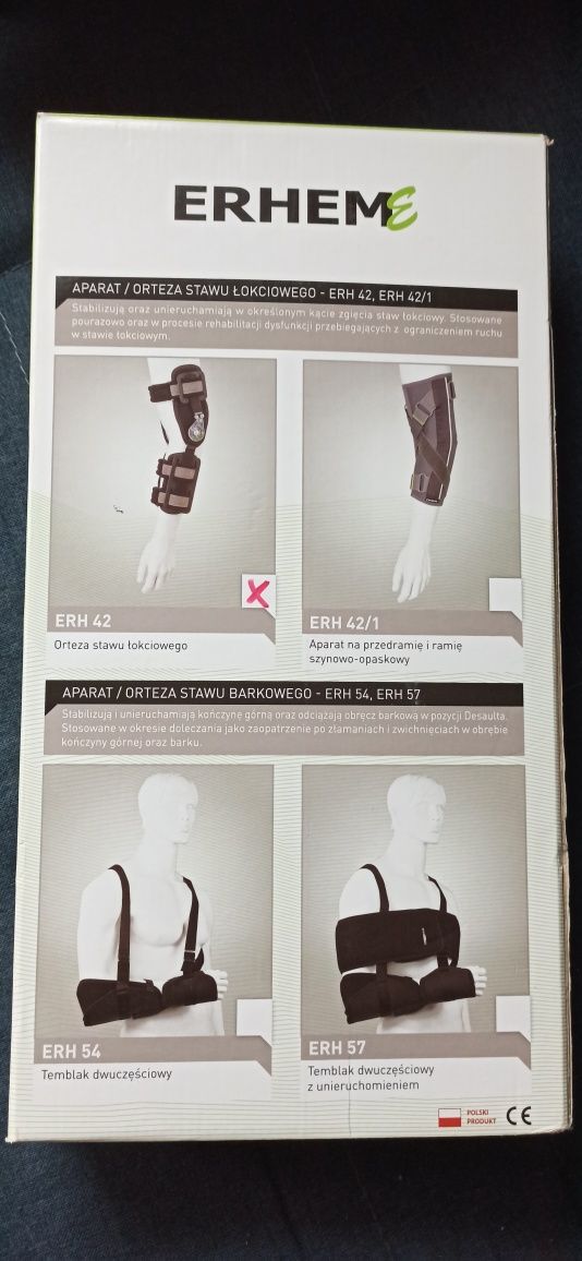 Orteza usztywniacz stabilizator stawu łokciowego łokcia Erhem ERH 42