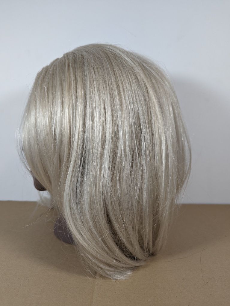 Peruka blond bob lace front damska krótka siateczka 30 cm