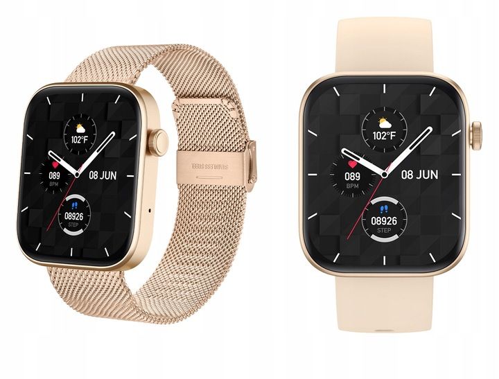 Smartwatch Zegarek Damski Polskie Menu Rozmowy Sms Smart Watch + 2 Pas