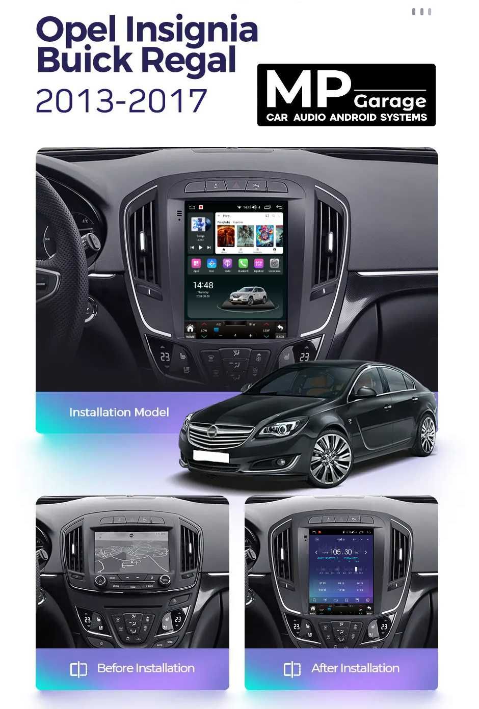 Opel Insignia 13-17 stacja multimedialna Android CarPlay/AA Qled 4G Gw