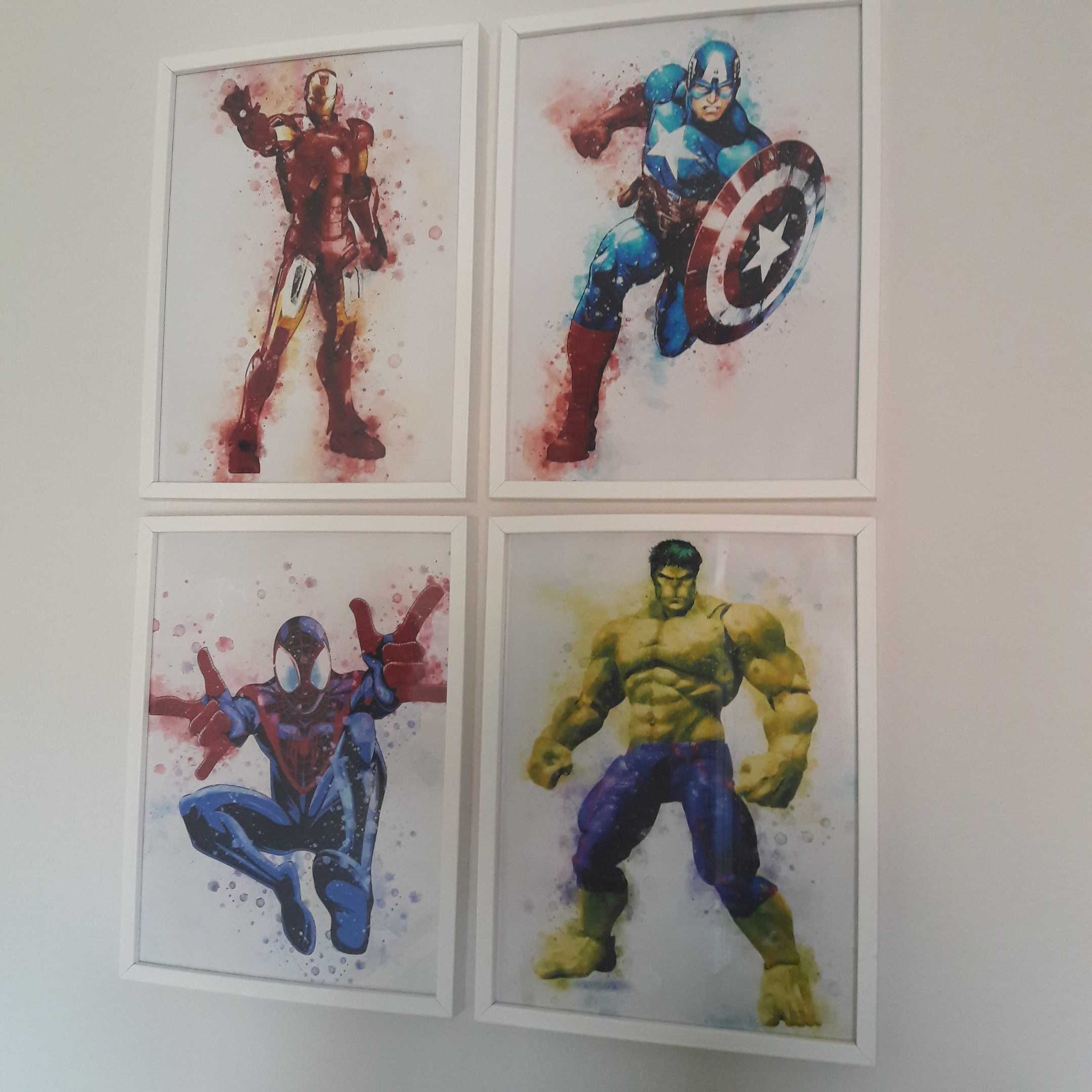 super hero,plakat dekoracja dla chlopca spiderman hulk ironman