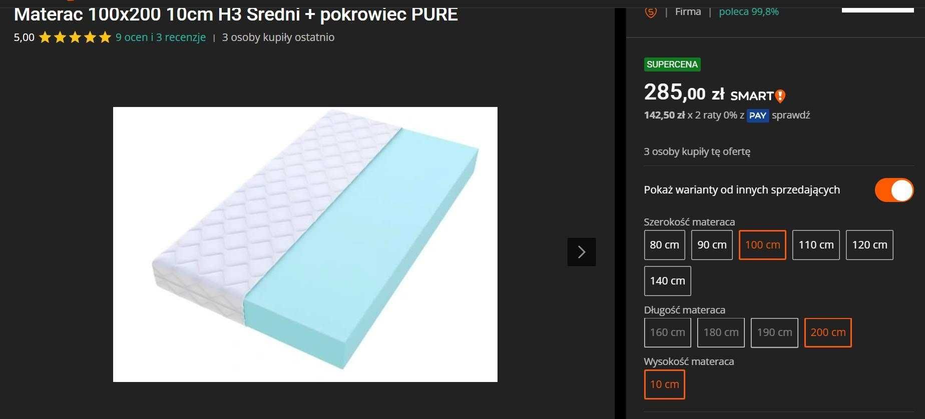 Łóżko dla seniora lub osoby leżącej